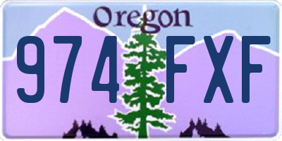 OR license plate 974FXF