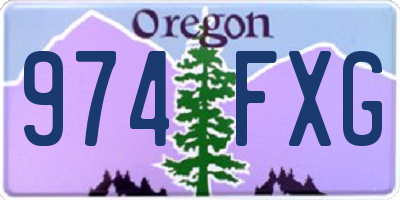 OR license plate 974FXG