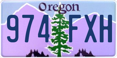 OR license plate 974FXH