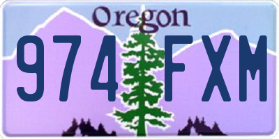 OR license plate 974FXM