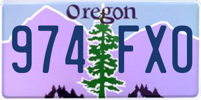 OR license plate 974FXO