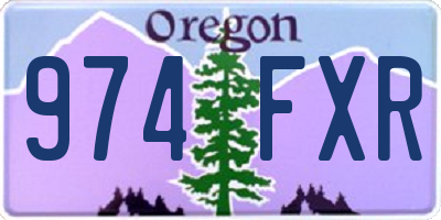 OR license plate 974FXR