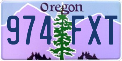 OR license plate 974FXT