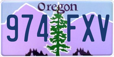 OR license plate 974FXV