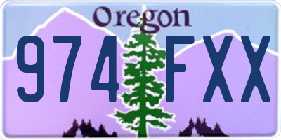 OR license plate 974FXX