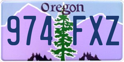OR license plate 974FXZ