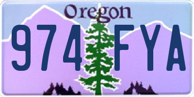 OR license plate 974FYA