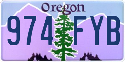 OR license plate 974FYB