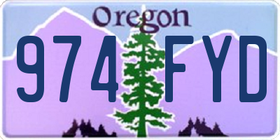 OR license plate 974FYD