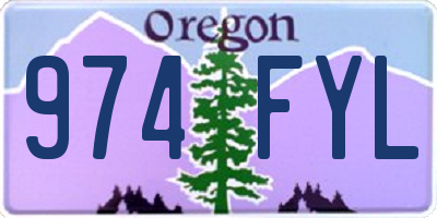 OR license plate 974FYL