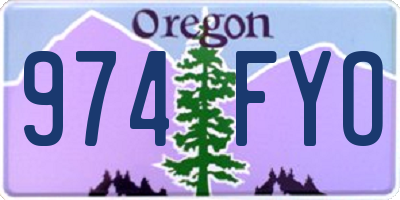 OR license plate 974FYO