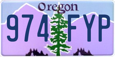OR license plate 974FYP