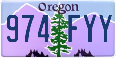 OR license plate 974FYY