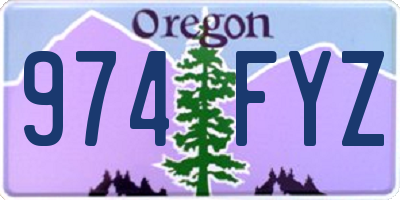 OR license plate 974FYZ