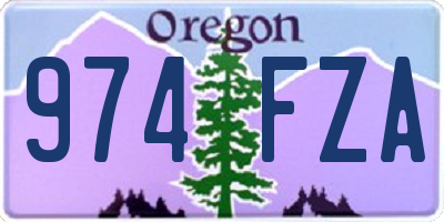 OR license plate 974FZA