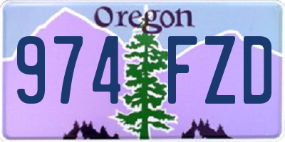 OR license plate 974FZD