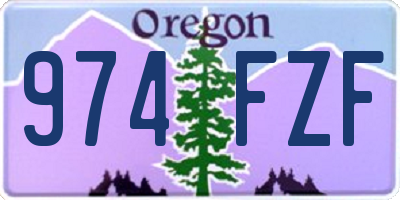 OR license plate 974FZF