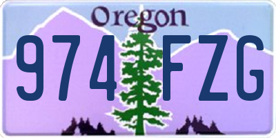 OR license plate 974FZG
