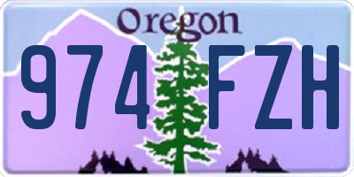 OR license plate 974FZH