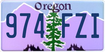 OR license plate 974FZI