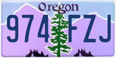 OR license plate 974FZJ