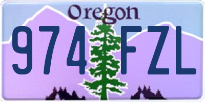 OR license plate 974FZL