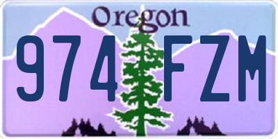 OR license plate 974FZM