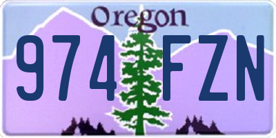 OR license plate 974FZN
