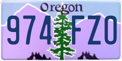 OR license plate 974FZO