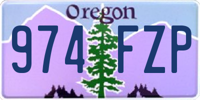 OR license plate 974FZP