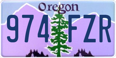 OR license plate 974FZR