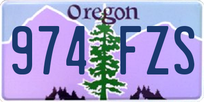 OR license plate 974FZS