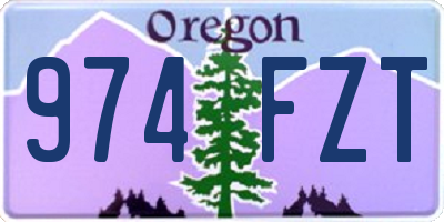 OR license plate 974FZT