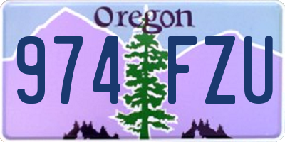 OR license plate 974FZU
