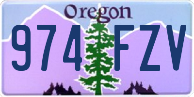 OR license plate 974FZV