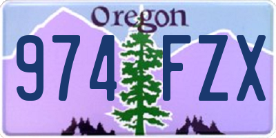 OR license plate 974FZX