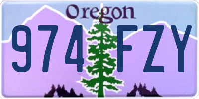 OR license plate 974FZY