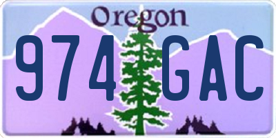 OR license plate 974GAC