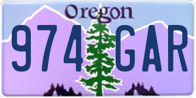 OR license plate 974GAR