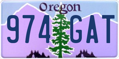 OR license plate 974GAT