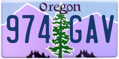 OR license plate 974GAV