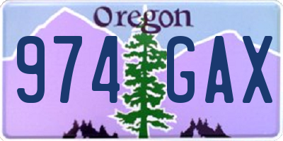 OR license plate 974GAX