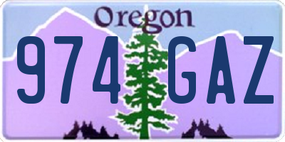 OR license plate 974GAZ