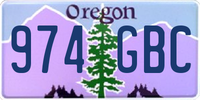 OR license plate 974GBC