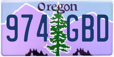 OR license plate 974GBD