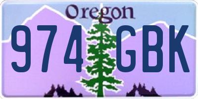 OR license plate 974GBK