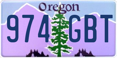OR license plate 974GBT