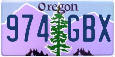 OR license plate 974GBX