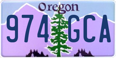 OR license plate 974GCA