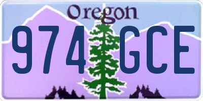OR license plate 974GCE
